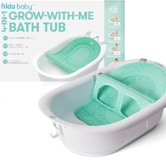 Frida Baby 4-in-1 Grow-With-Me Bath Tub - Mint Green - Picture 1 of 2